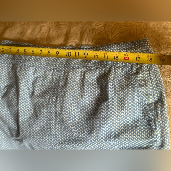 Talbots SET Cardigan Sweater Women LG Pima Cotton BLUE Button Up & Skirt SZ 8 - Picture 8 of 11